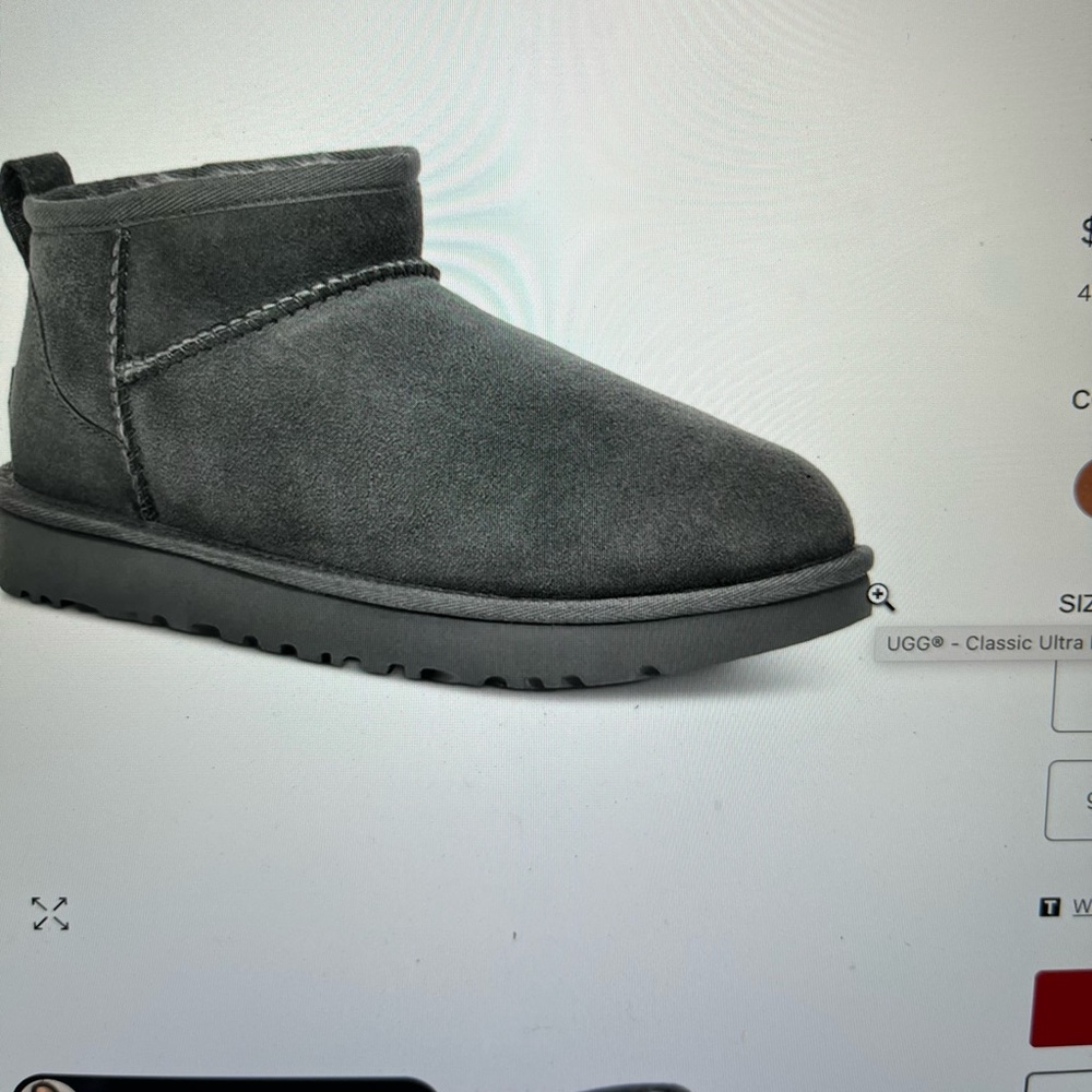 Ugg classic ultra mini booties- gray